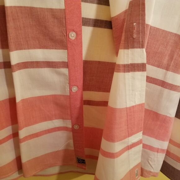 Guess Slim Fit Striped Button Up Dress Shirt Work Career Size XL - Picture 5 of 9